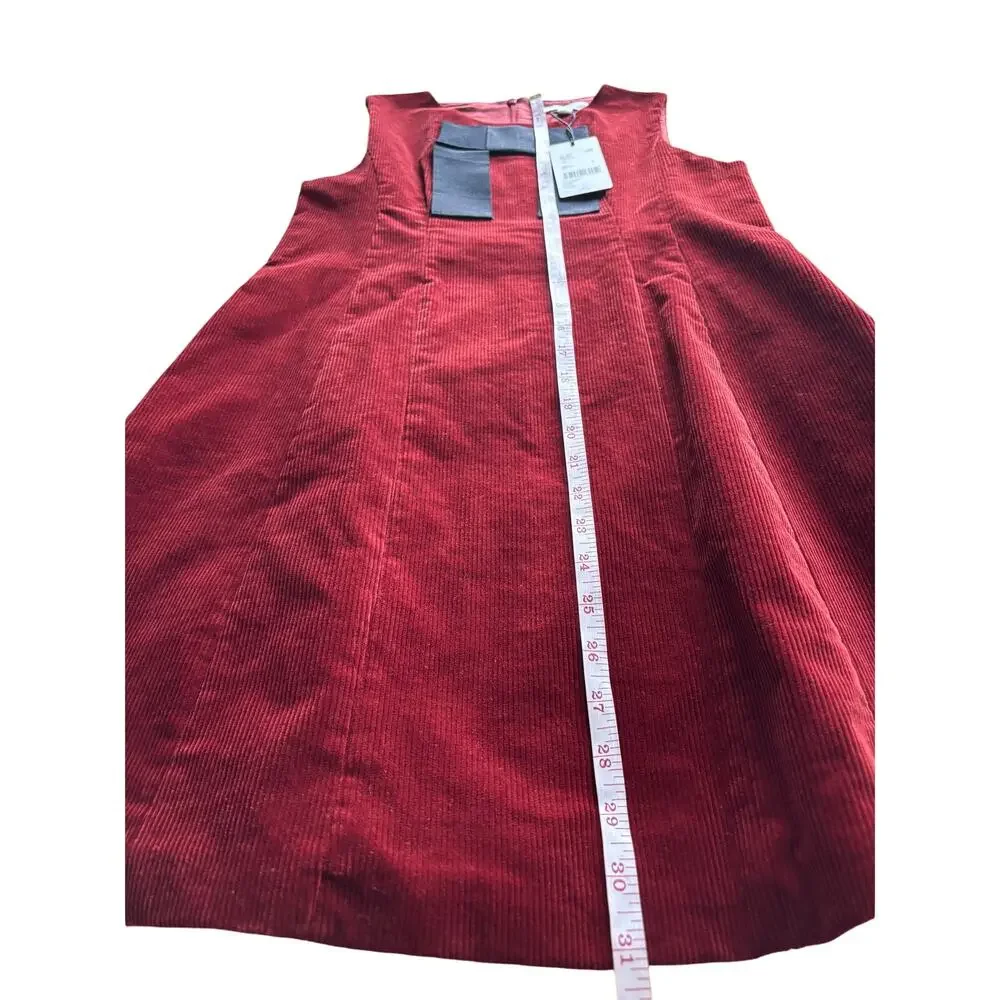 A Loves A Girls Corduroy Jumper Dress - Wine Red, Large NWT